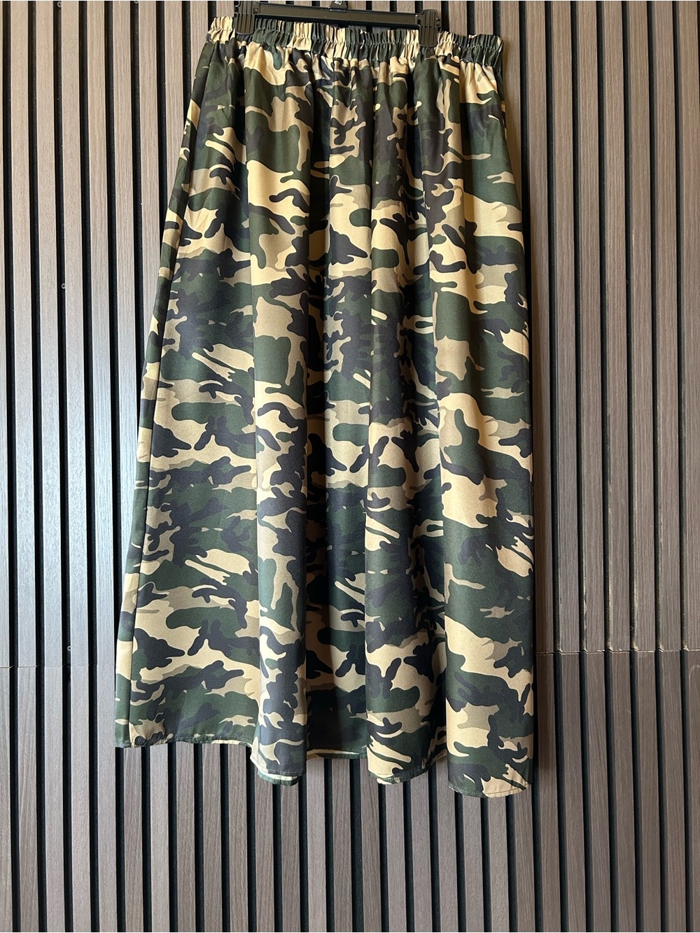 Women's Camo A-Line Midi Skirt - Green Camo